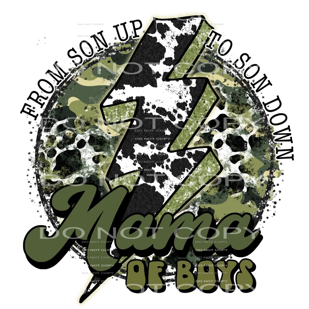 from son up to son down mama of boys #7352 Sublimation