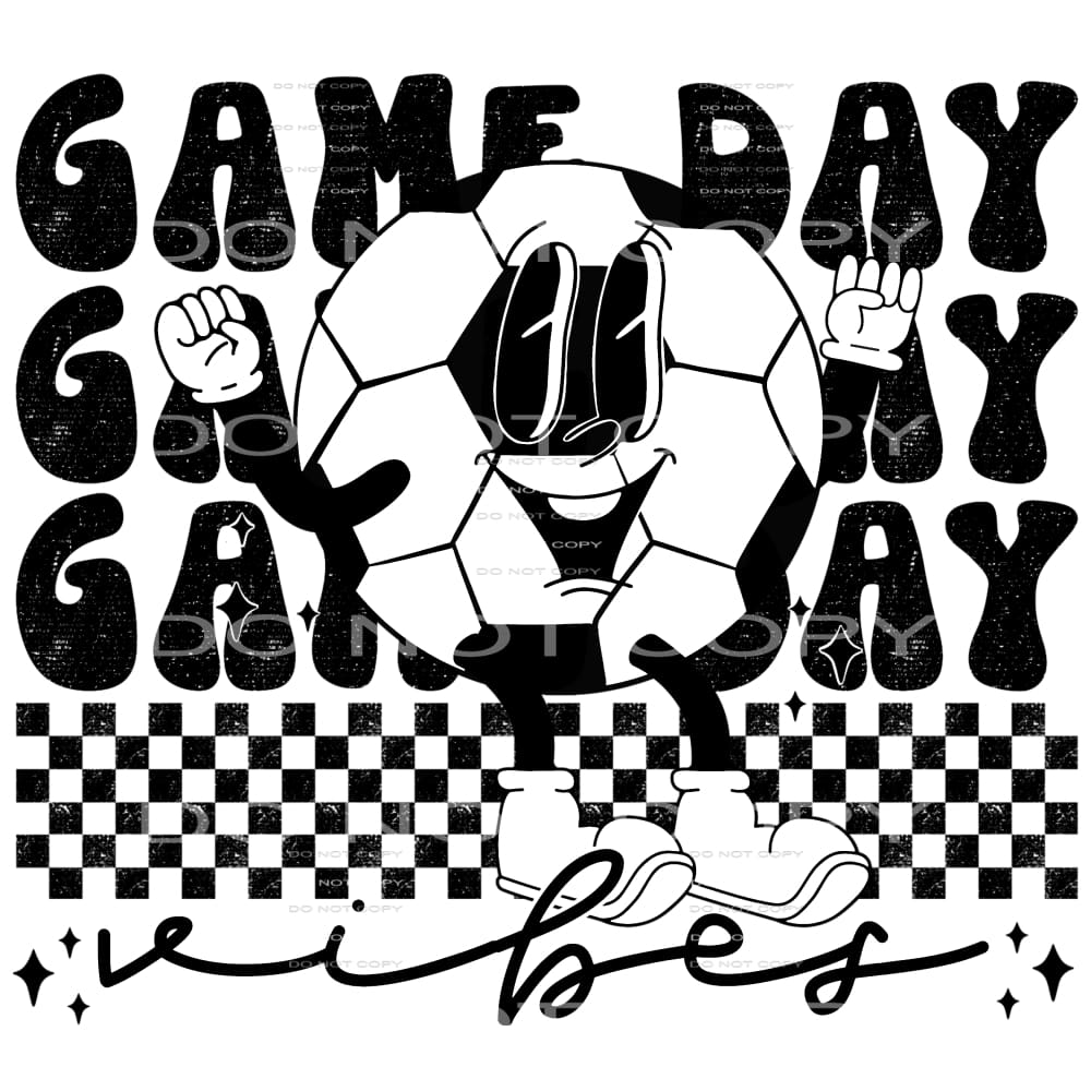 gameday vibes soccer #7809 Sublimation transfers - Heat