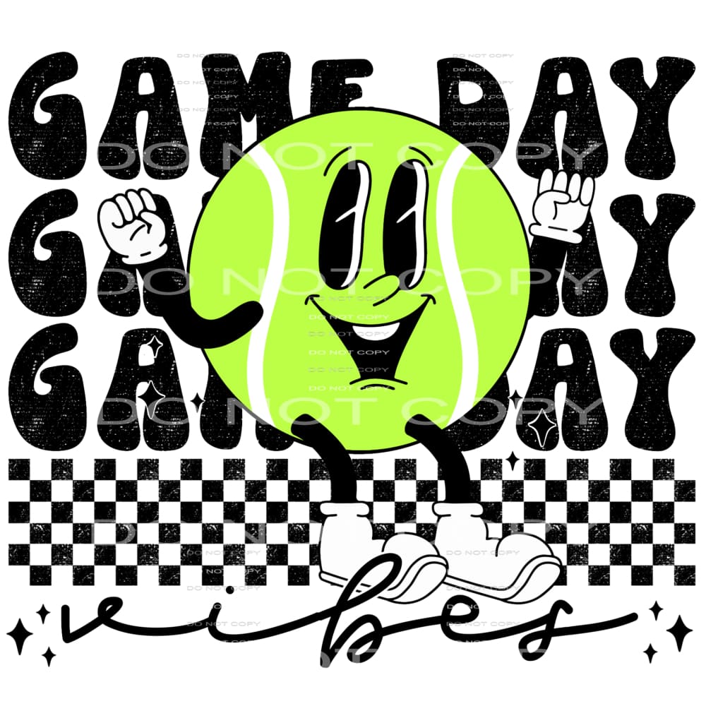 gameday vibes tennis #7811 Sublimation transfers - Heat