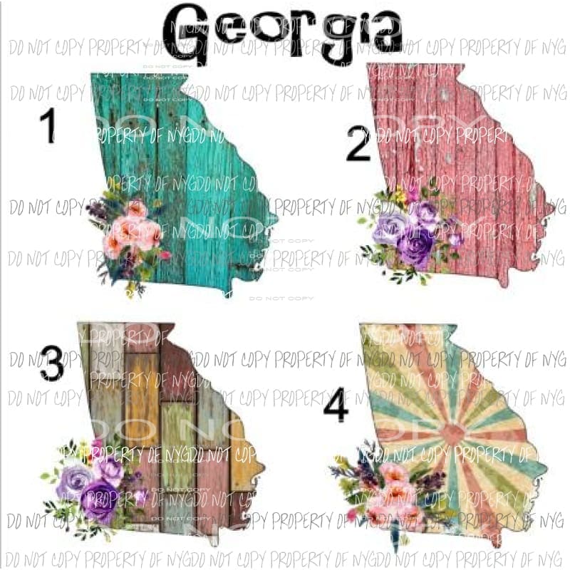 Georgia State 4 to choose from sublimation transfers Heat Transfer
