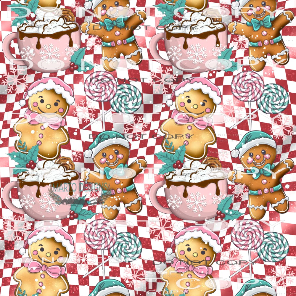 Gingerbread #7098 Sublimation transfers - Heat Transfer