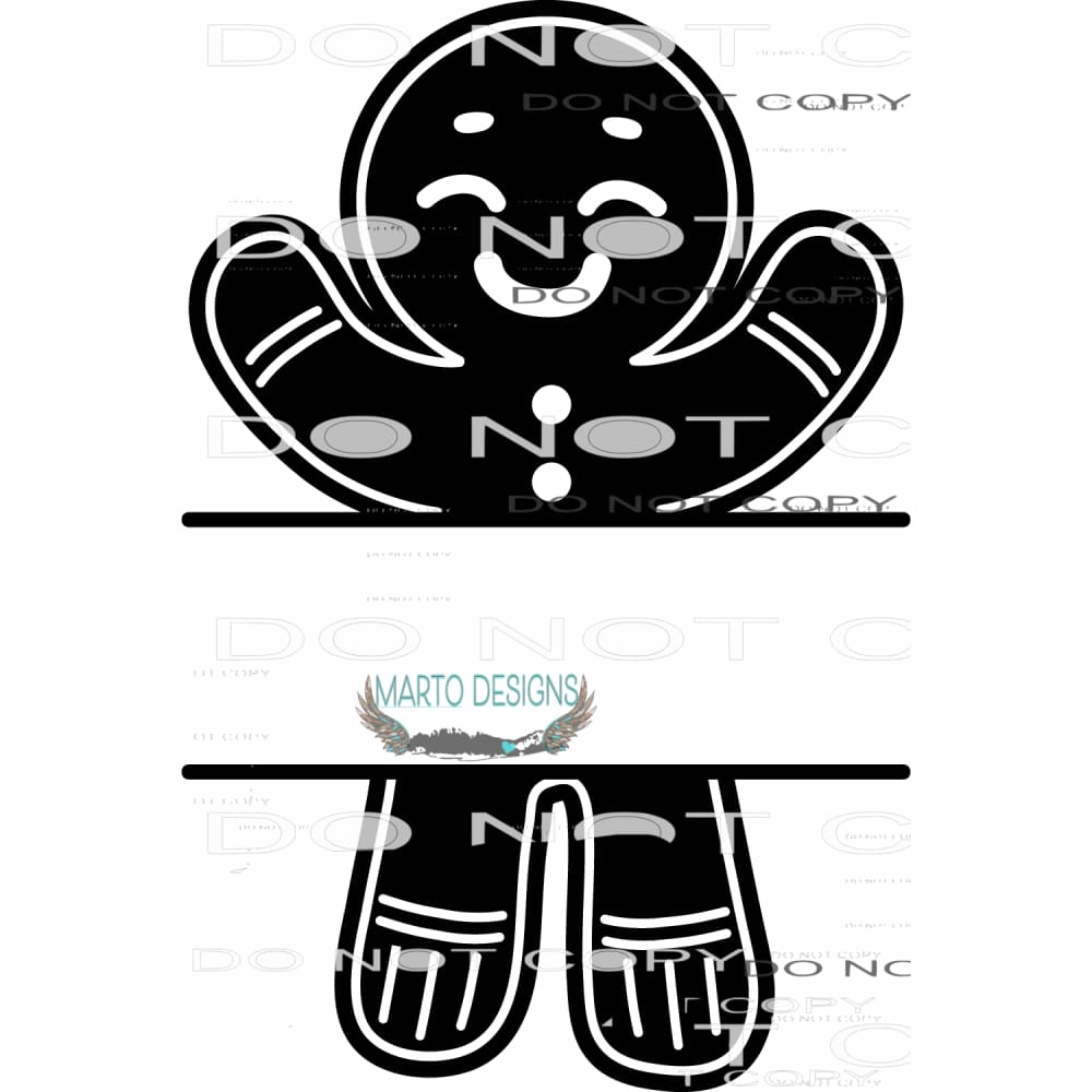 Gingerbread Name Tag #7967 Sublimation transfers - Heat