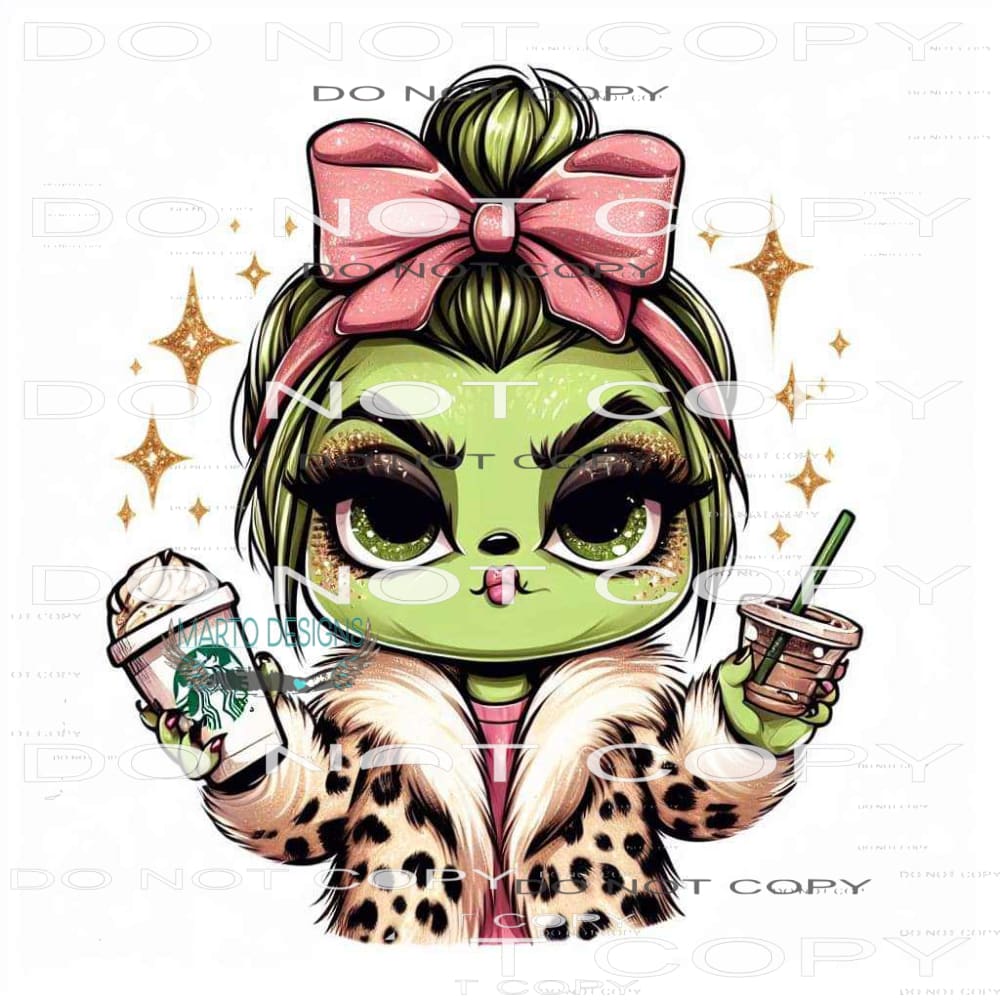 Girl Grinch #8685 Sublimation transfers - Heat Transfer