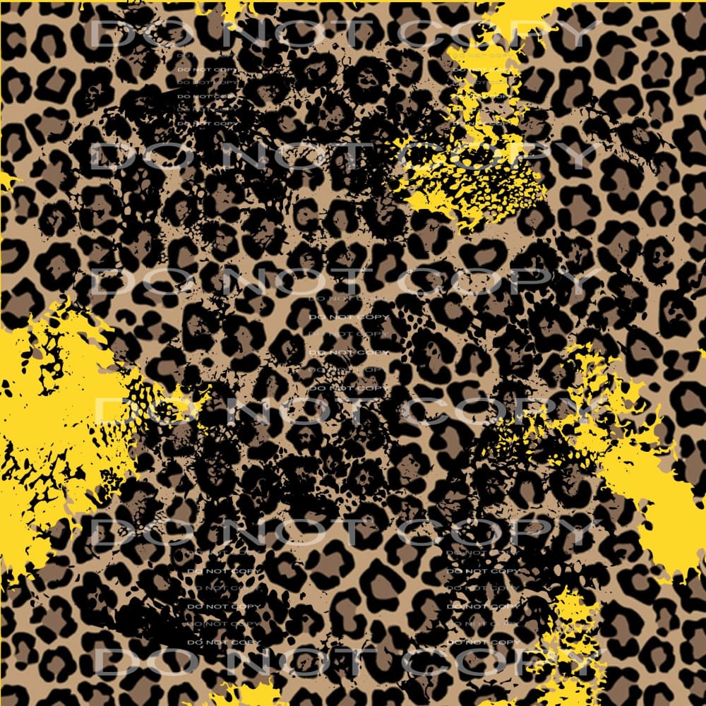 gold yellow leopard sheet Sublimation transfers - Heat