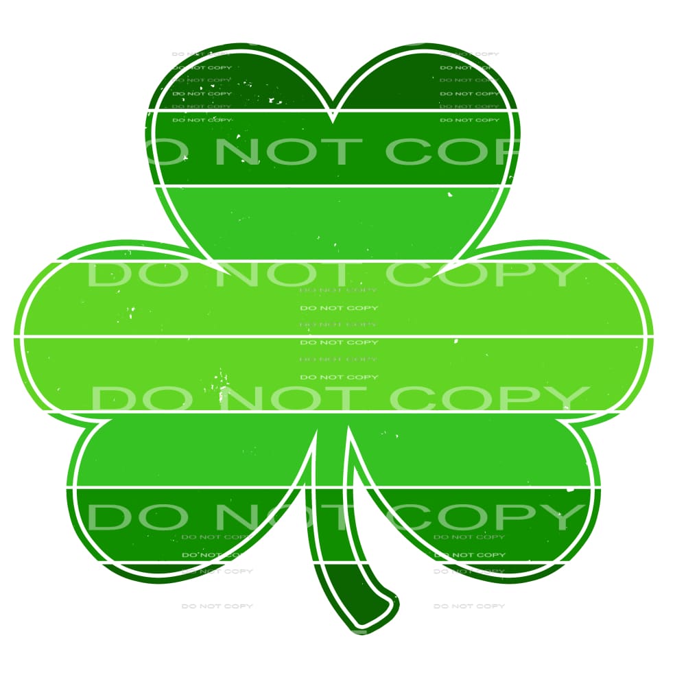 Green Retro Clover St Patricks Day #2494 Sublimation