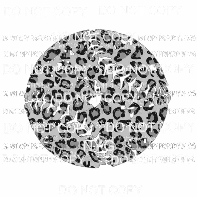Grey Leopard Baseball Sublimation transfers Heat Transfer