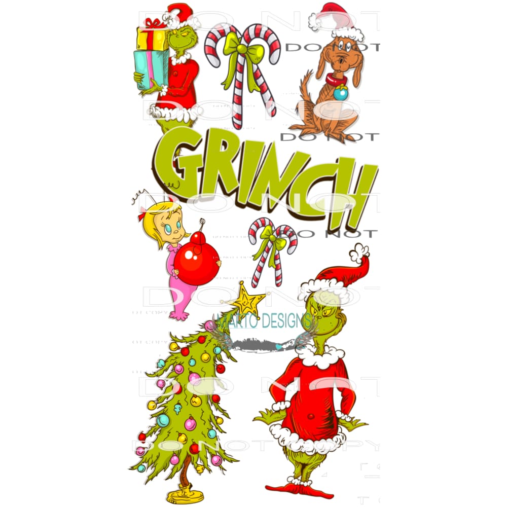 Grinch #7104 Sublimation transfers - Heat Transfer Graphic