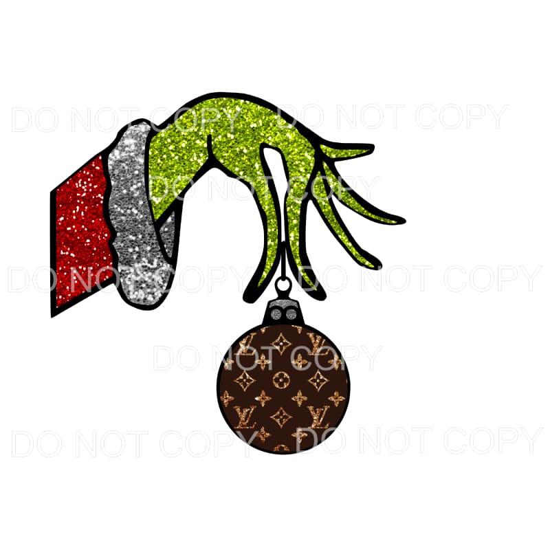 Grinch LV Louis Vuitton Ornament Sublimation transfers -