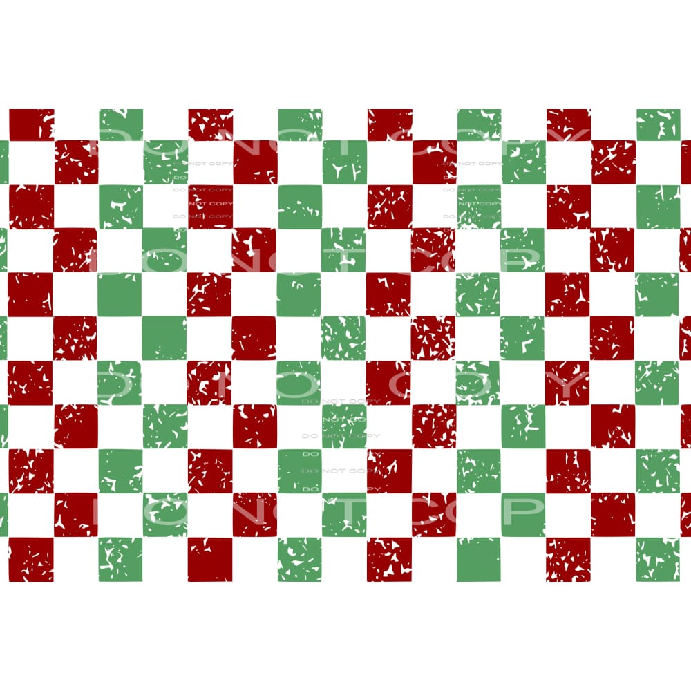 grunge checkerboard red green Sublimation transfers - Heat