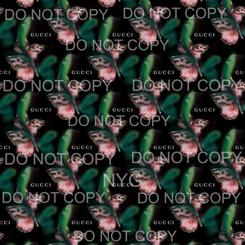 Gucci Butterfly Sheet Sublimation transfers - 13 x 9 inches