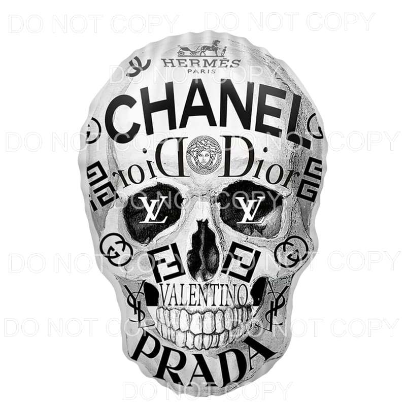 Gucci Chanel Dior LV Versace Skull #2 Sublimation transfers
