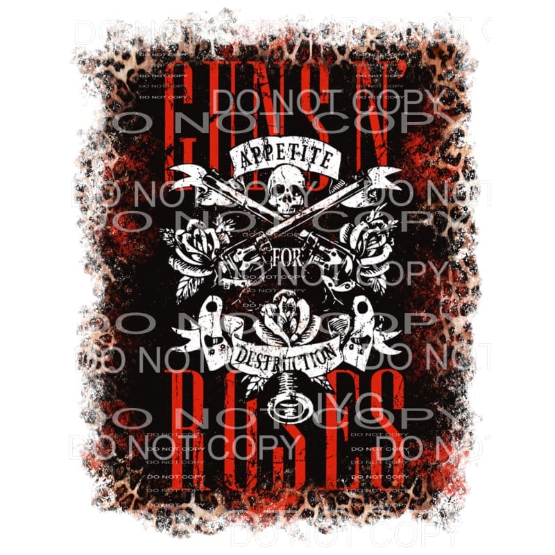 Guns N Roses Appetite For Destruction red leopard print