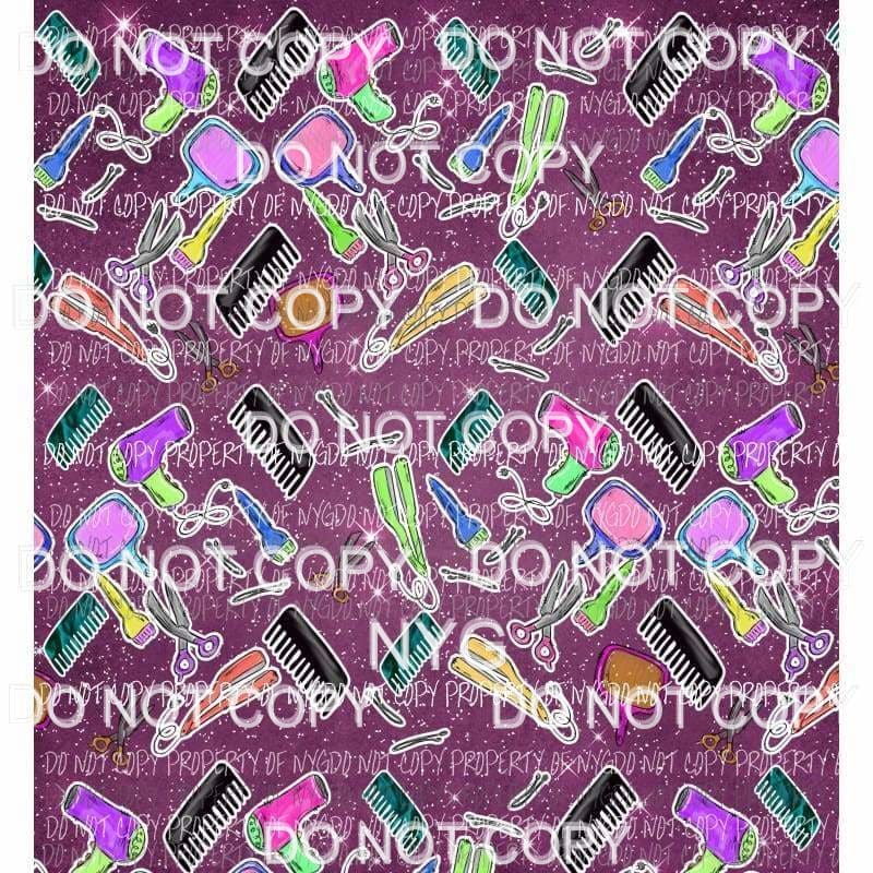Hair Stylist Background #5 Sublimation transfers 13 x 9 inches Heat Transfer
