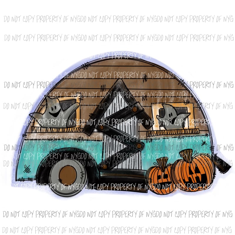 Halloween Camper # 1 fall Halloween Sublimation transfers Heat Transfer