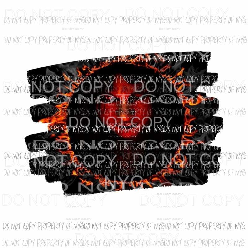 Halloween image # 10 face red black Sublimation transfers Heat Transfer