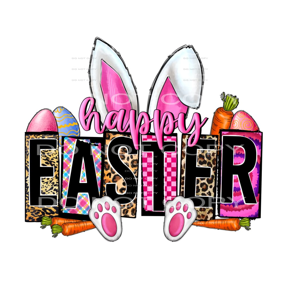 Happy Easter #4394 Sublimation transfers - Heat Transfer