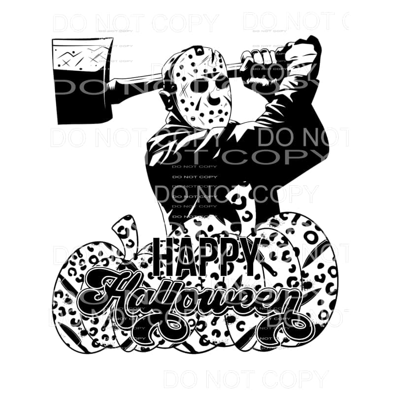Happy Halloween Jason Voorhees Friday the 13th Leopard