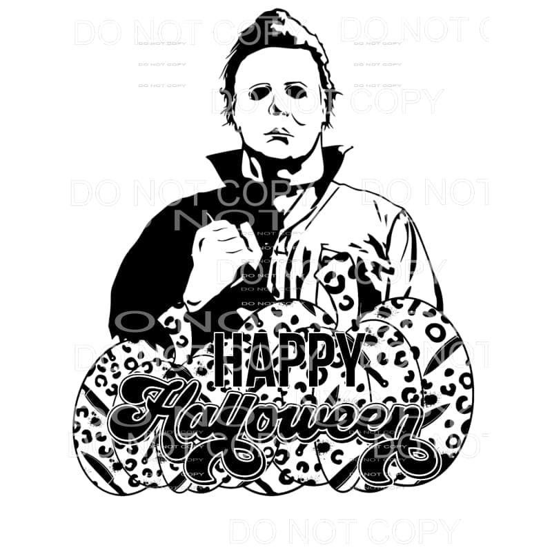 Happy Halloween Micheal Myers Leopard Pumpkins #167