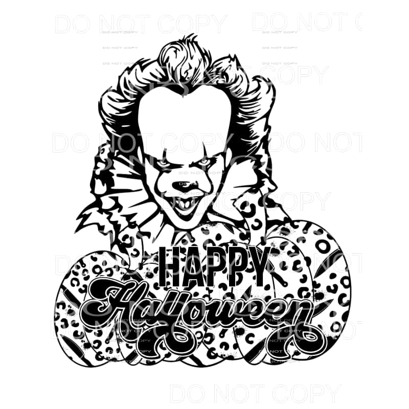 Happy Halloween Penny Wise IT Leopard Pumpkins #171