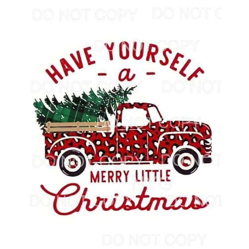 Have Yourself A Merry Little Christmas Red Leopard Vintage