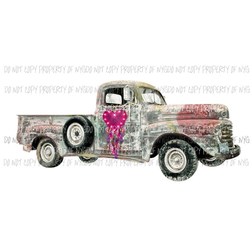 Heart Truck #4 vintage pink dream catcher Sublimation transfers Heat Transfer