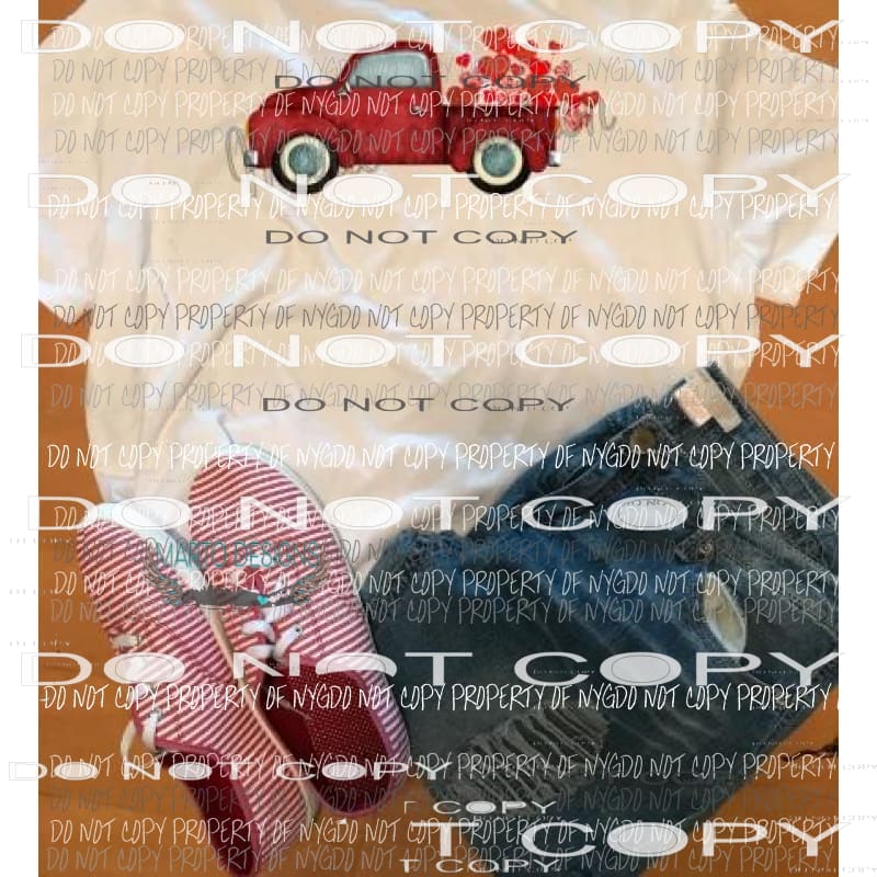Heart Truck sublimation transfer Heat Transfer