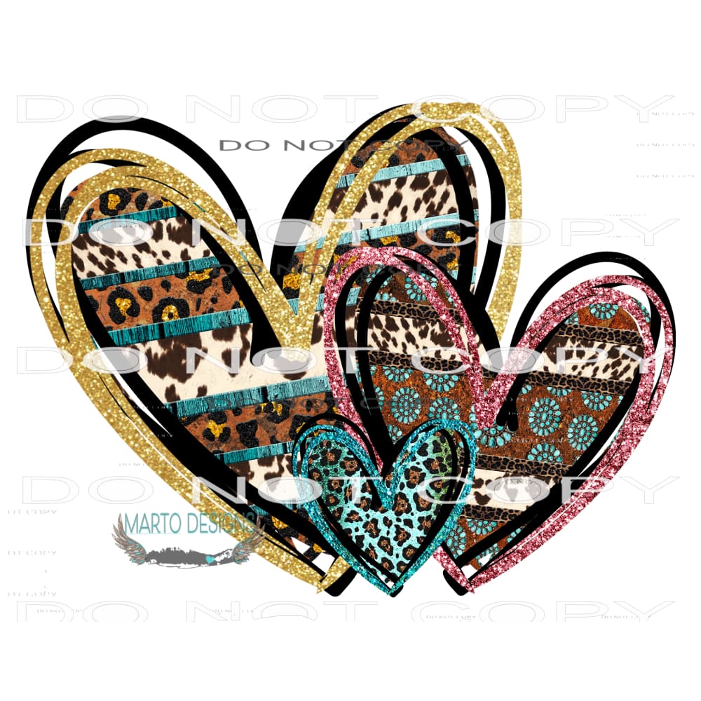 Hearts #9493 Sublimation transfers - Heat Transfer Graphic