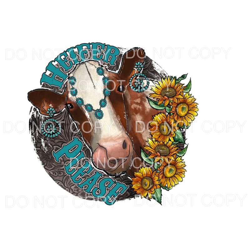 Heifer Please Cow # 20 1.00 Sublimation transfers - Heat