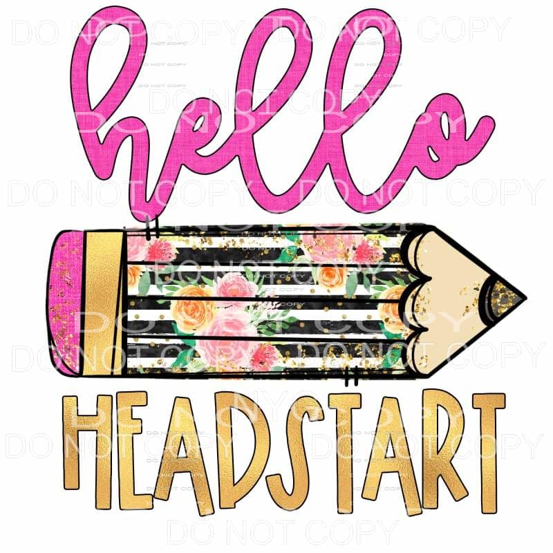 Hello Flower Pencil GRADES preschool PRE K TO 5TH GRADE