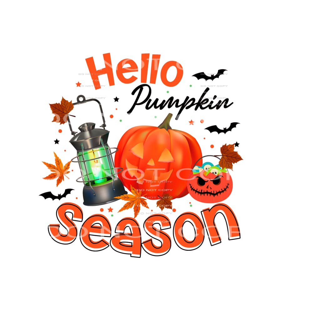 hello pumpkin season #8569 Sublimation transfers - Heat