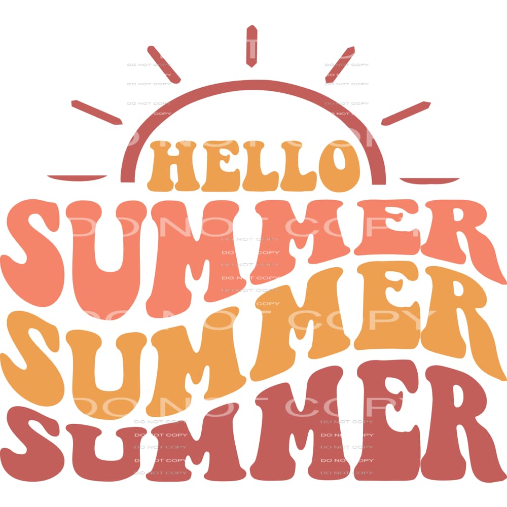 Hello Summer # 208 Sublimation transfers - Heat Transfer