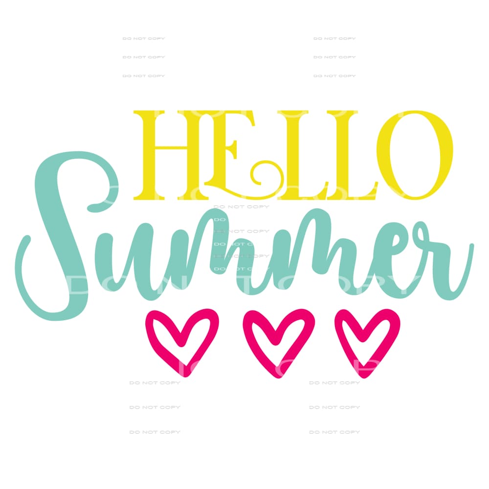Hello Summer # 209 Sublimation transfers - Heat Transfer