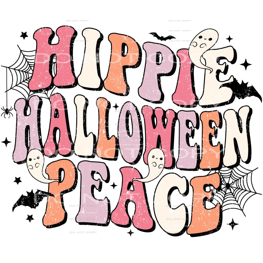 hippie halloween peace #8517 Sublimation transfers - Heat