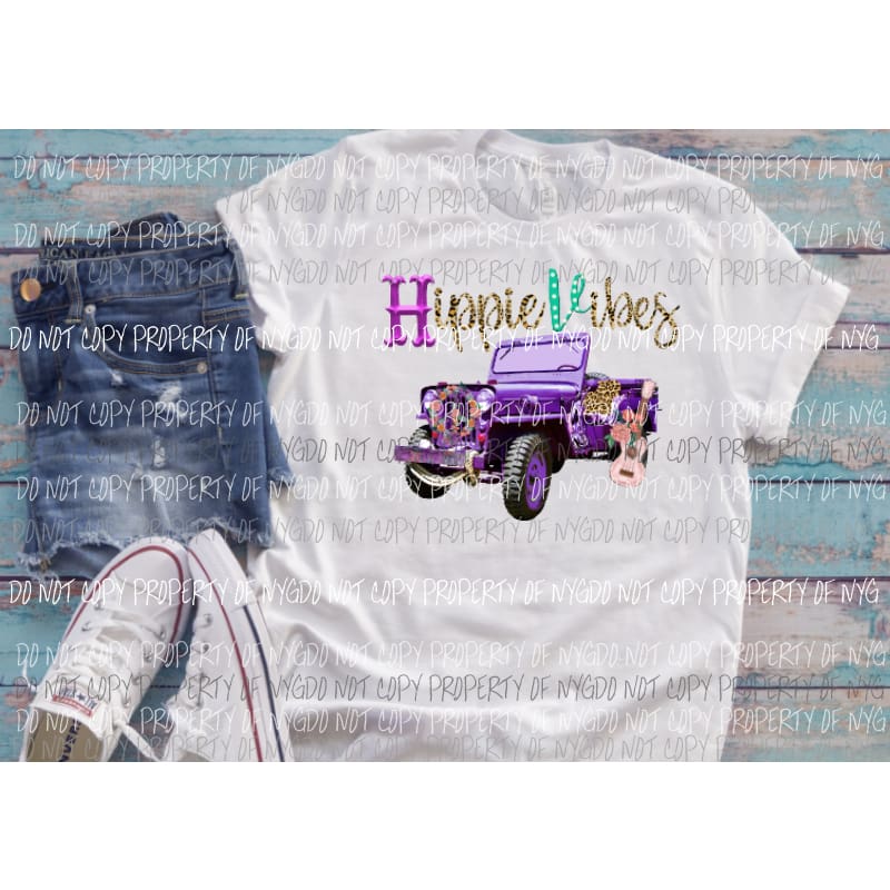 Hippie vibes jeep Sublimation transfers Heat Transfer
