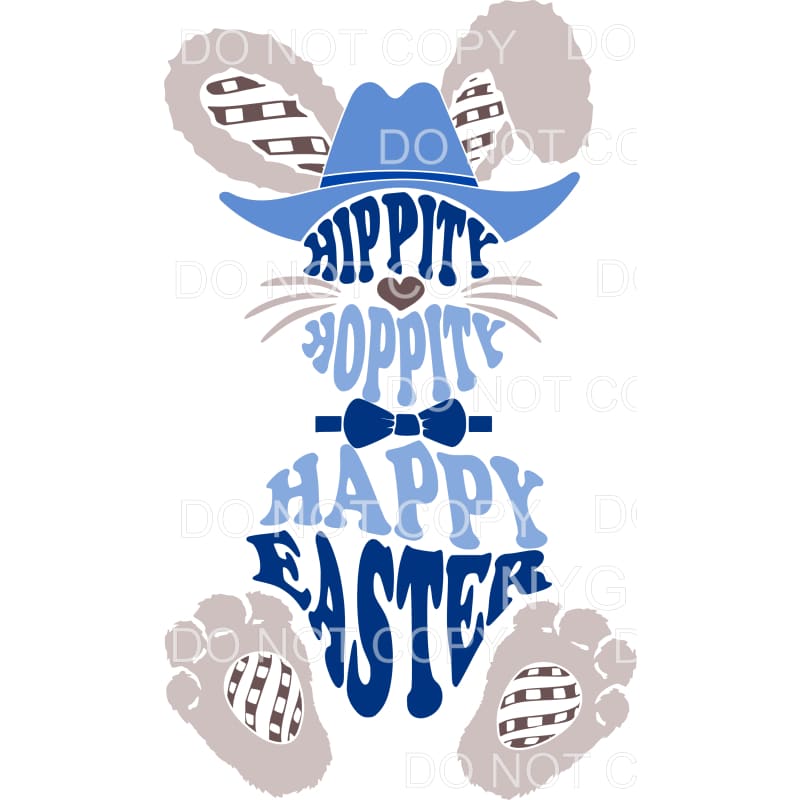 Hippity Hoppity Boy Bunny # 1 Happy Easter Sublimation
