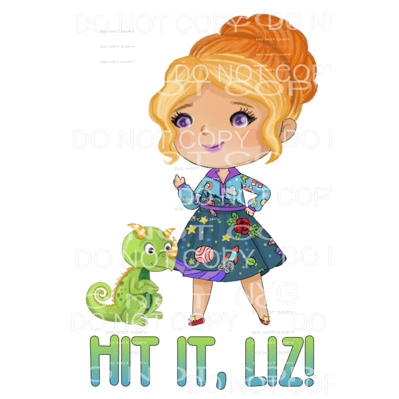 Hit It Liz Magic School Bus Cartoon Sublimation transfers -