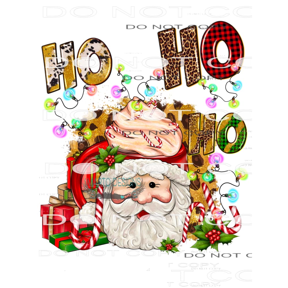 Ho Ho Ho #8599 Sublimation transfers - Heat Transfer Graphic