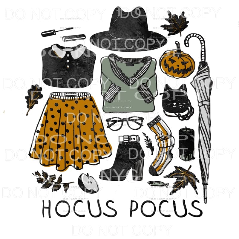 Hocus Pocus Clothing Collage #2 Sublimation transfers - Heat