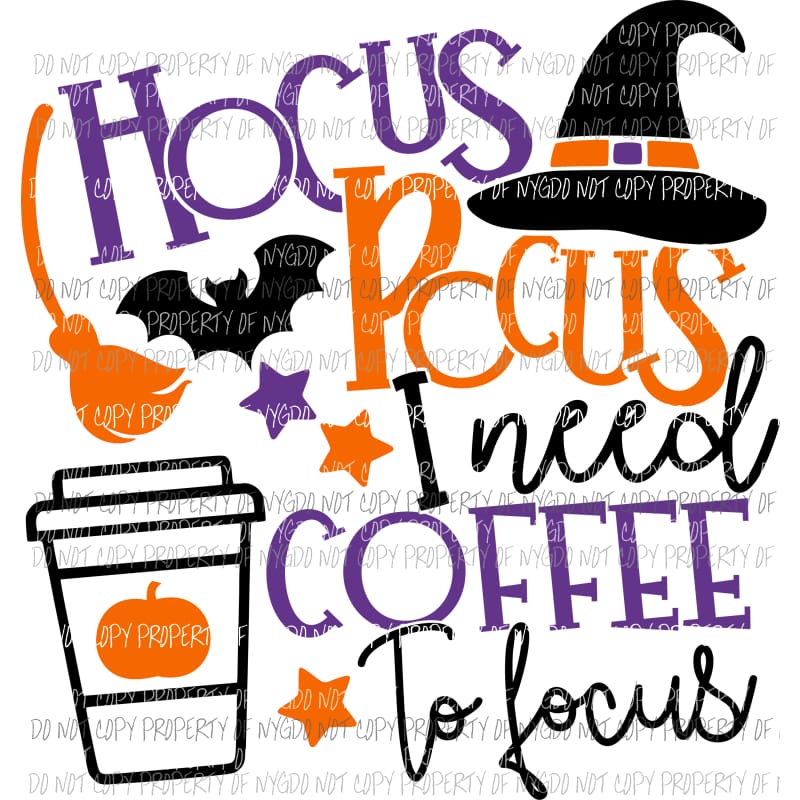 hocus pocus coffee Sublimation transfers Heat Transfer