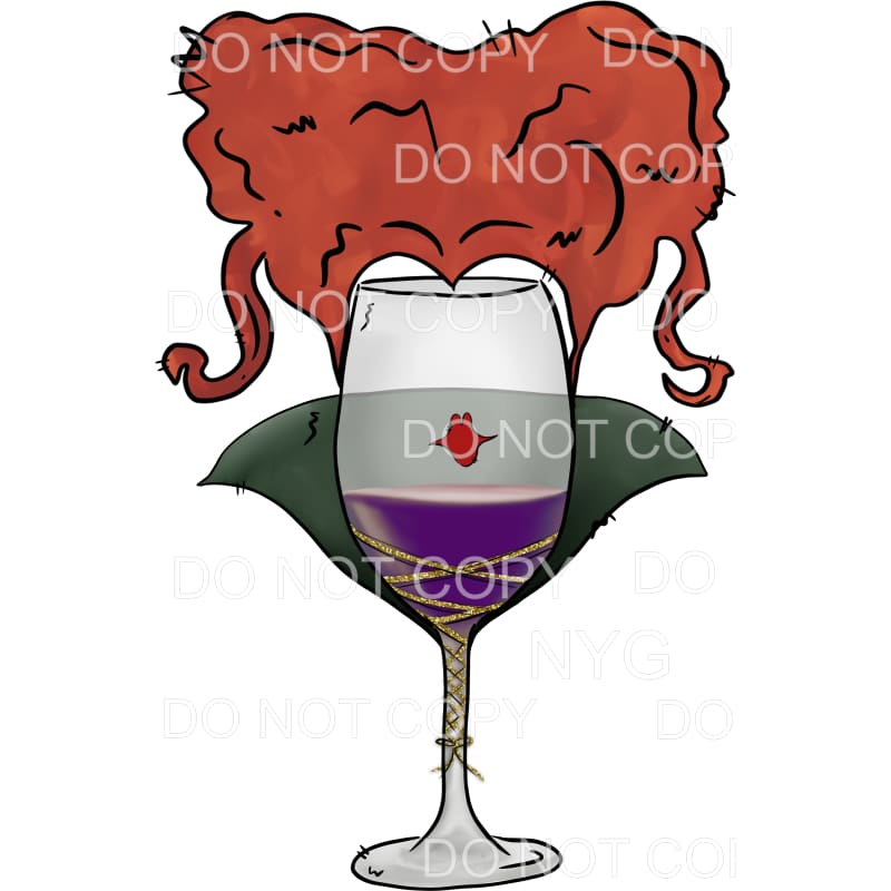 Hocus Pocus Wine Glass Cape Winifred Sanderson Sublimation