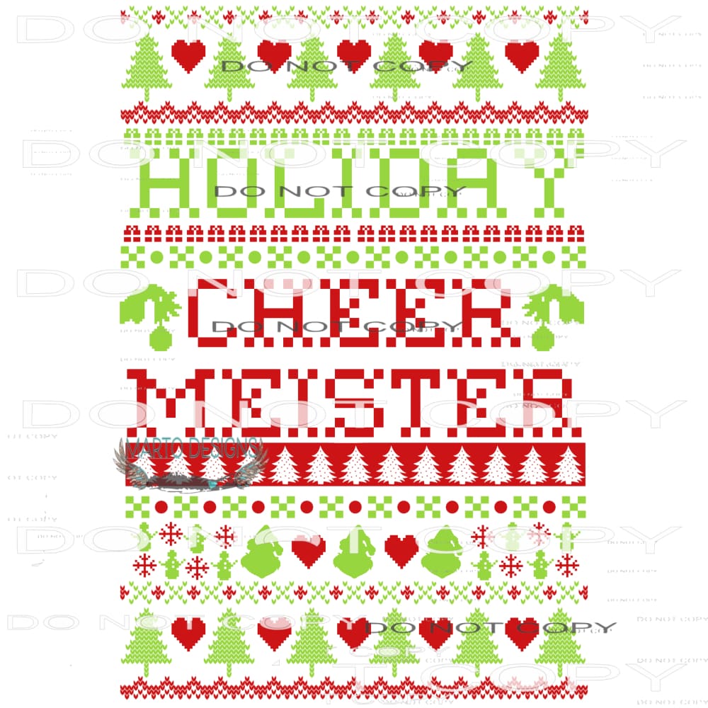 Holiday Cheer Meister #8341 Sublimation transfers - Heat