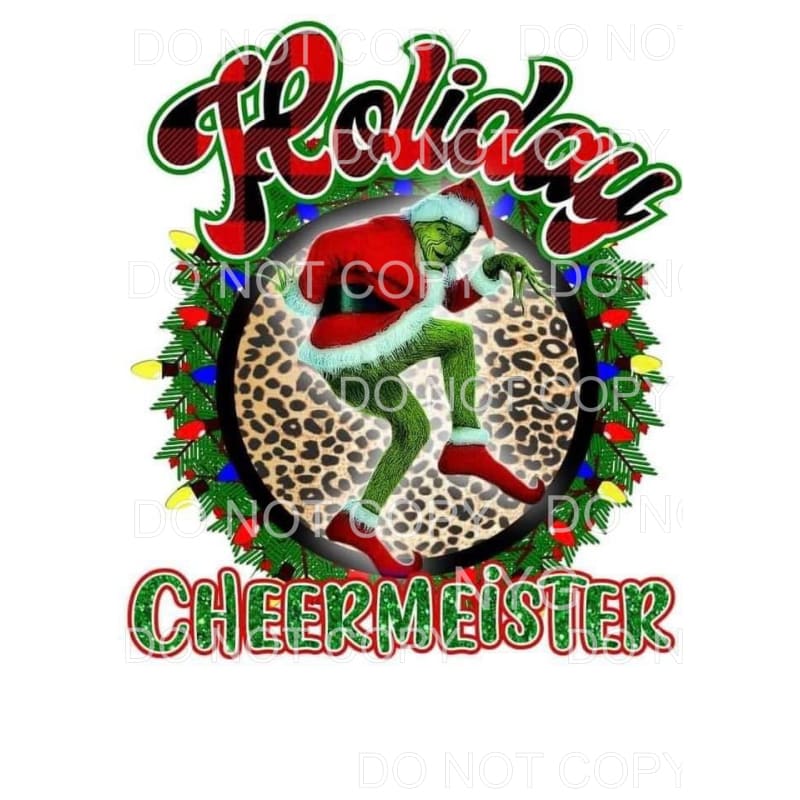 Holidy Cheermeister The Grinch Werath Christmas Lights Red