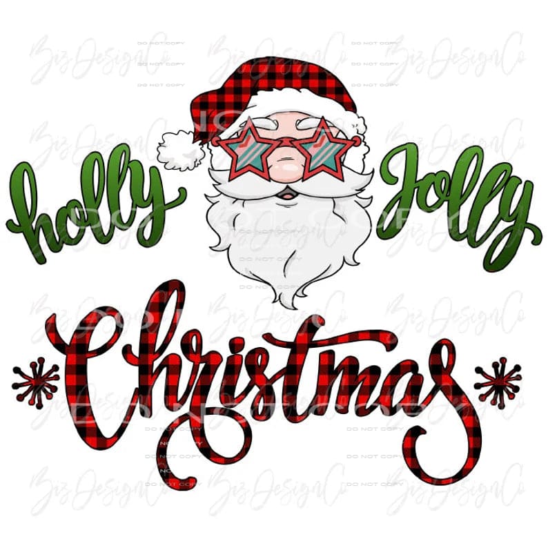 Holly Jolly Christmas # 2056 Sublimation transfers - Heat