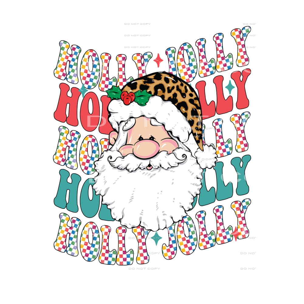 Holly Jolly Santa # 2143 Sublimation transfers - Heat