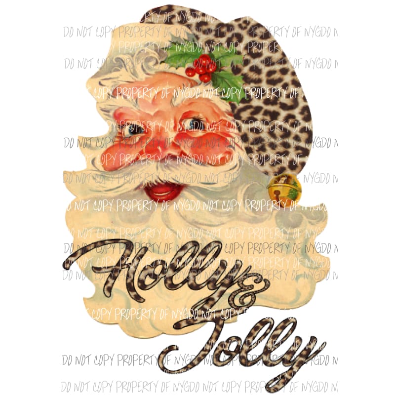Holly & Jolly Santa - Christmas Sublimation transfers Heat Transfer