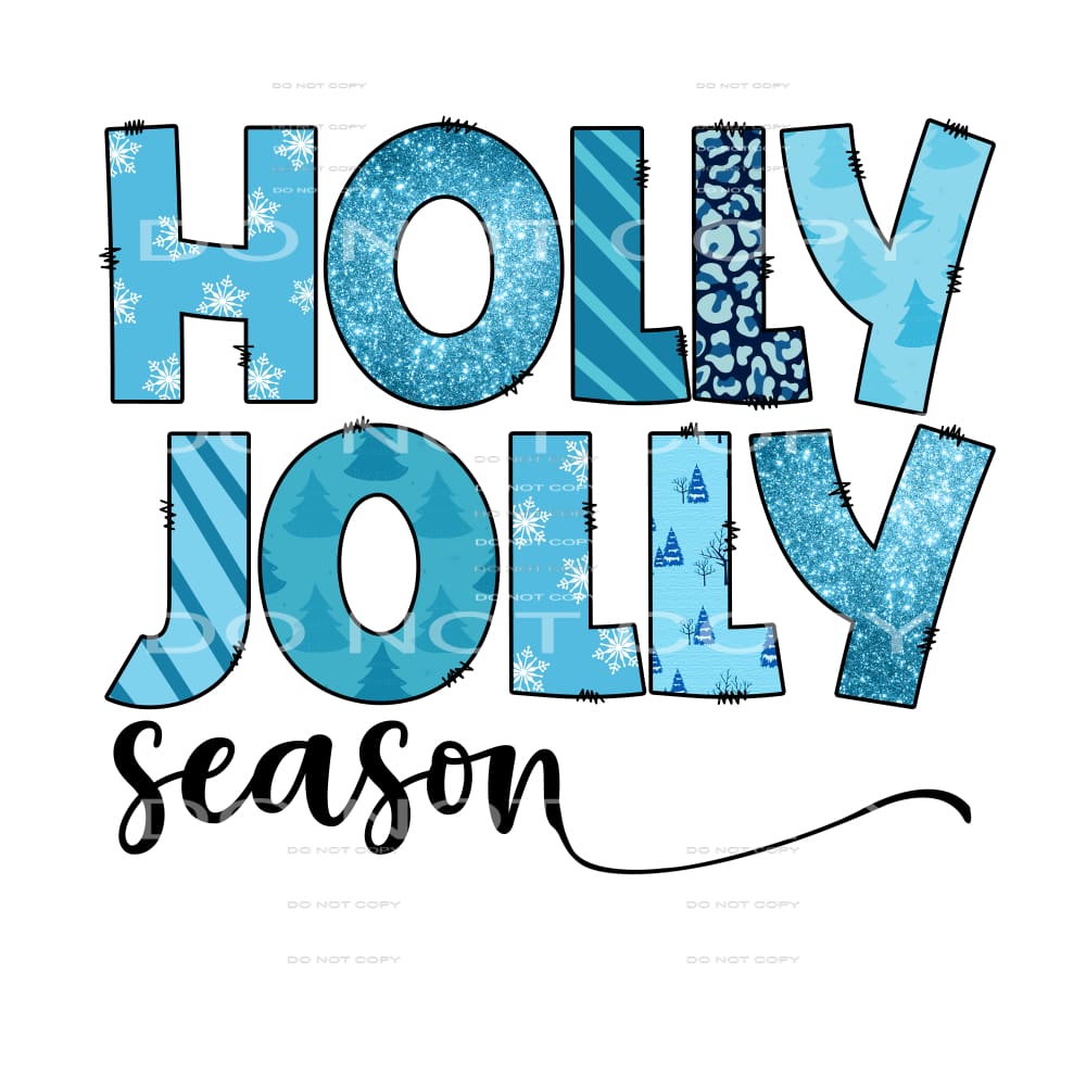 holly jolly season #7436 Sublimation transfers - Heat