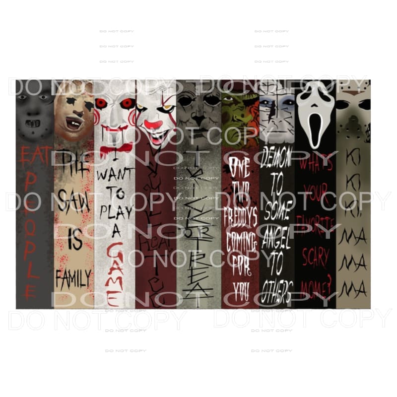 HORROR # 5 jason freddie mike myers Sublimation transfers -