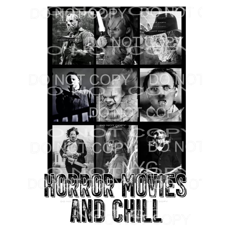 Horror Movies And Chill Sublimation transfers - Heat