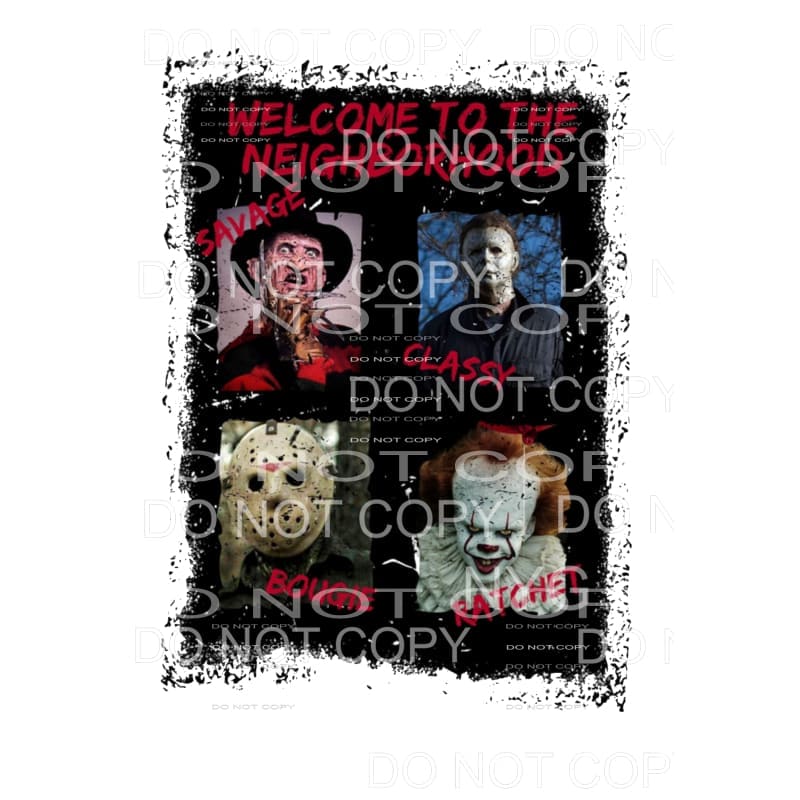 Horror Savage Classy Bougie Ratchet Jason Freddie IT Mike