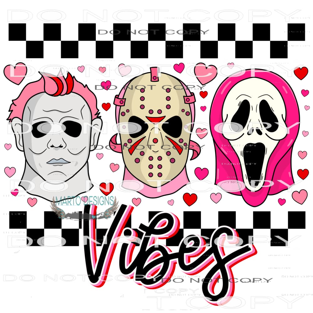 Horror Valentine Vibes #8883 Sublimation transfers - Heat